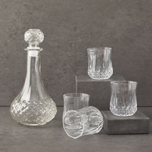 Vintage Barware Decanter & Glasses Bar Set Chic & Tonic Cocktail Hour